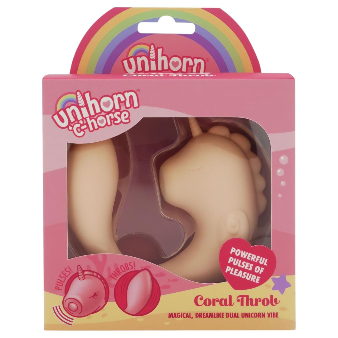 Unihorn C-Horse - G-pont és csiklóizgató vibrátor (korall) Unihorn C-Horse - G-pont és csiklóizgató vibrátor (korall)
