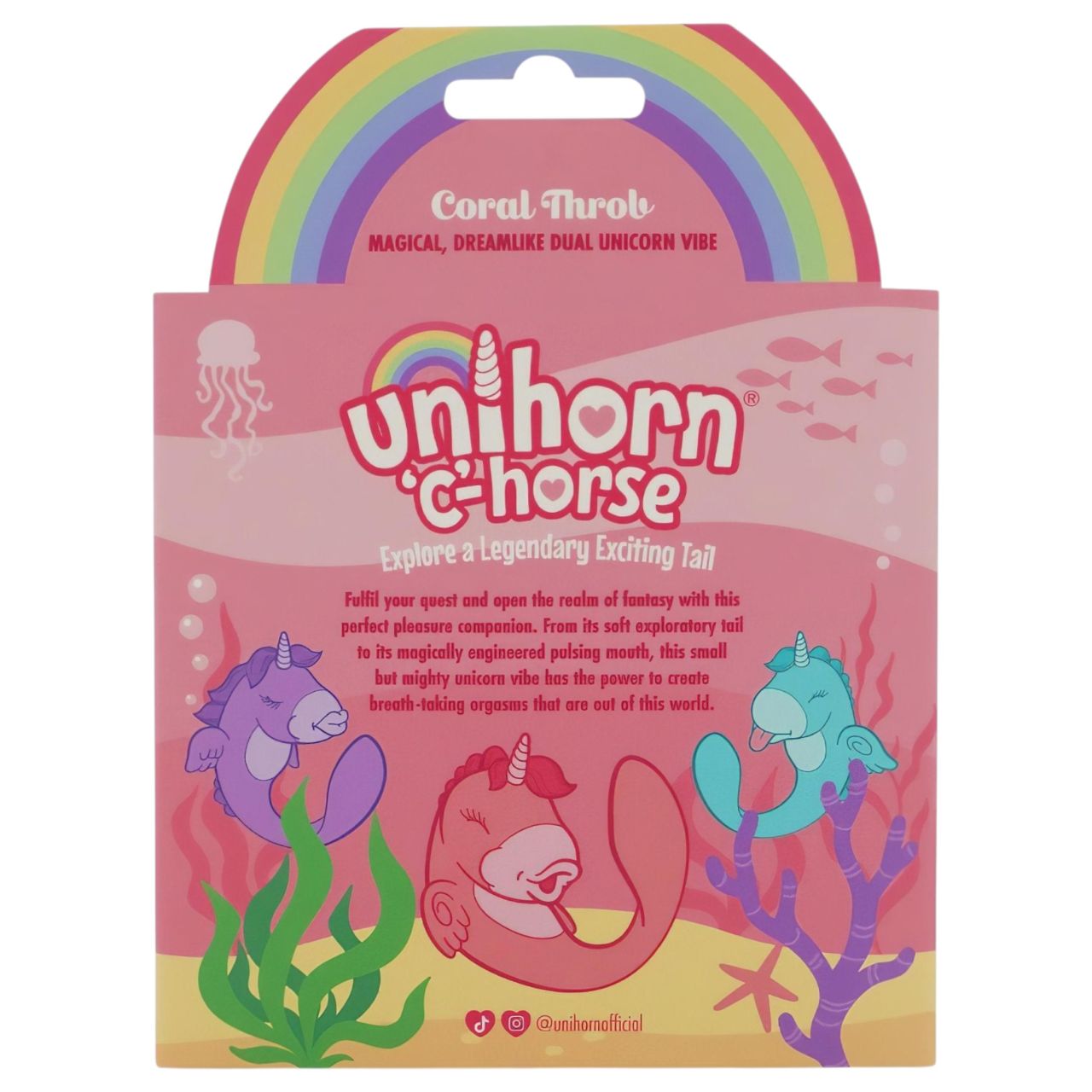 Unihorn C-Horse - G-pont és csiklóizgató vibrátor (korall) Unihorn C-Horse - G-pont és csiklóizgató vibrátor (korall)