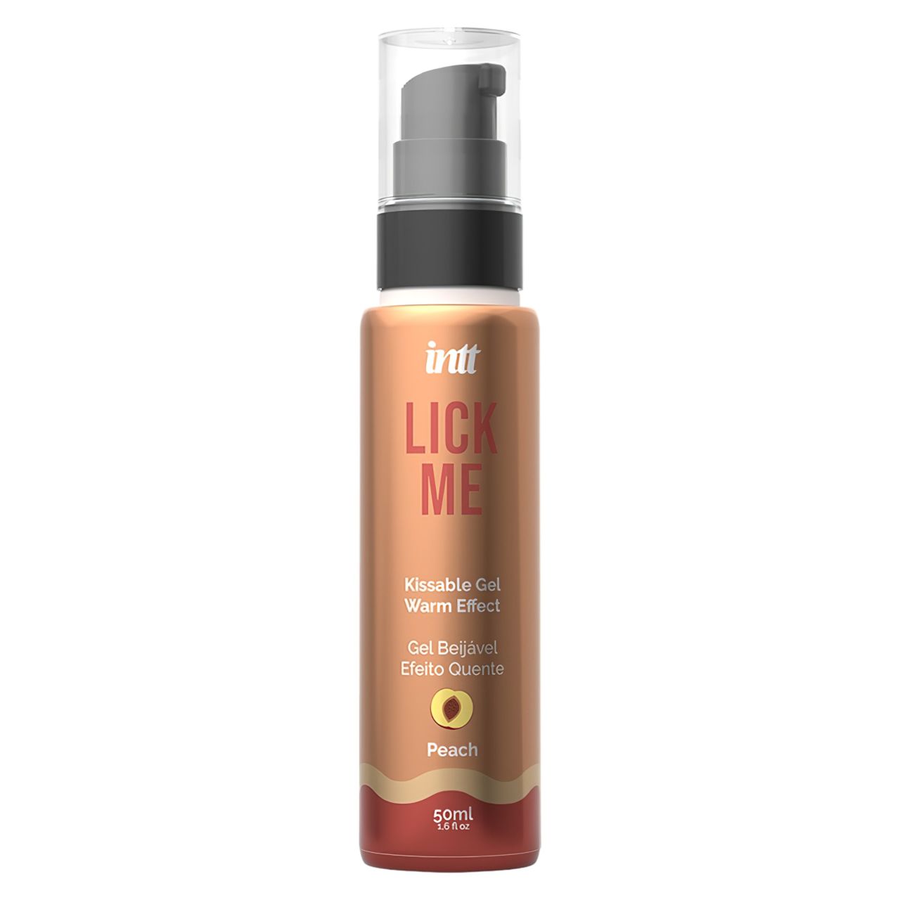 Intt Lick Me - melegítő hatású síkosító gél - barack (50 ml) Intt Lick Me - melegítő hatású síkosító gél - barack (50 ml)