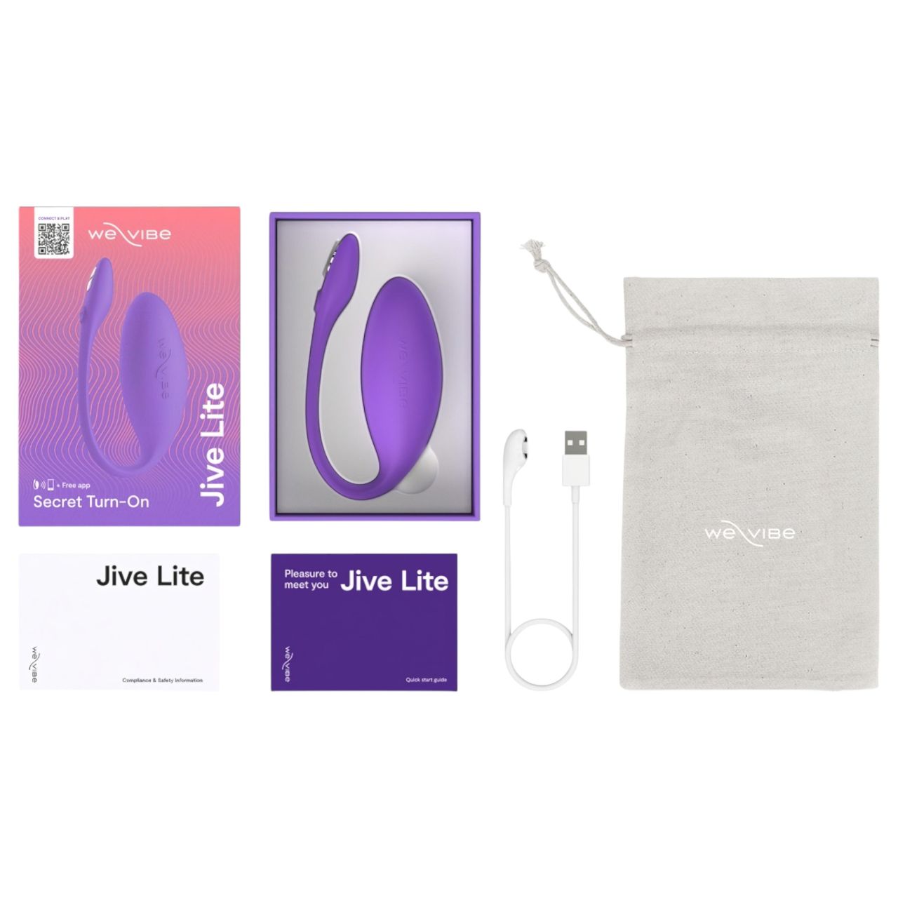 We-Vibe Jive Lite - hordható App-vezérelt vibrációs tojás (lila) We-Vibe Jive Lite - hordható App-vezérelt vibrációs tojás (lila)