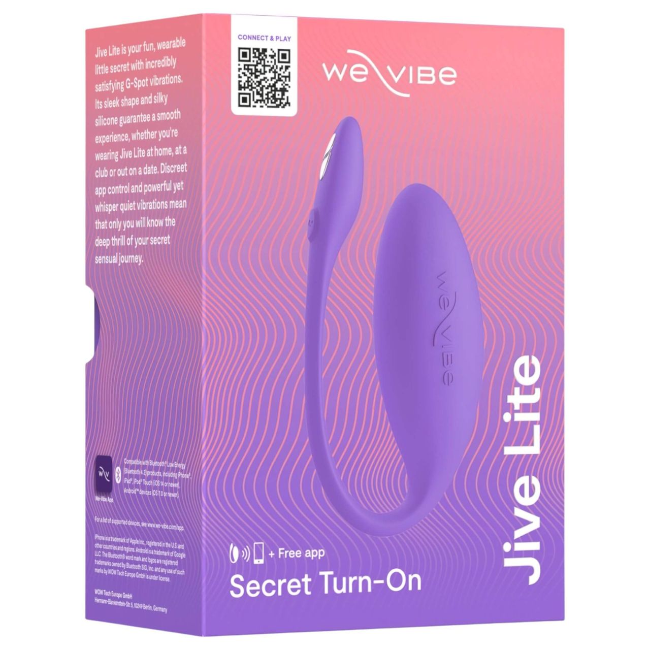 We-Vibe Jive Lite - hordható App-vezérelt vibrációs tojás (lila) We-Vibe Jive Lite - hordható App-vezérelt vibrációs tojás (lila)
