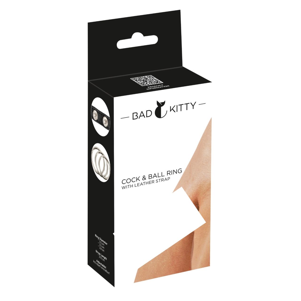 Bad Kitty - bőr heregyűrű és péniszgyűrű (fekete) Bad Kitty - bőr heregyűrű és péniszgyűrű (fekete)