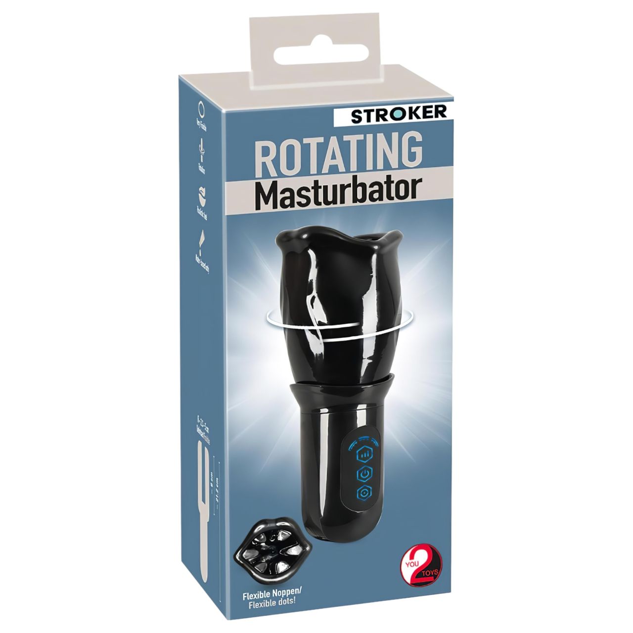 You2Toys - STROKER Rotating - akkus, forgó műszáj maszturbátor (fekete) You2Toys - STROKER Rotating - akkus, forgó műszáj maszturbátor (fekete)