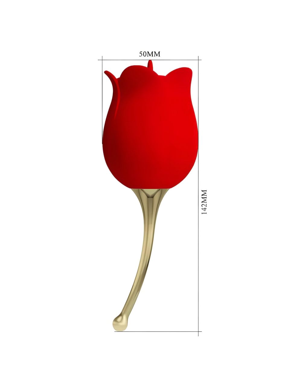 Pretty Love Rose Lover - nyelves 2in1 csikló vibrátor (piros) Pretty Love Rose Lover - nyelves 2in1 csikló vibrátor (piros)