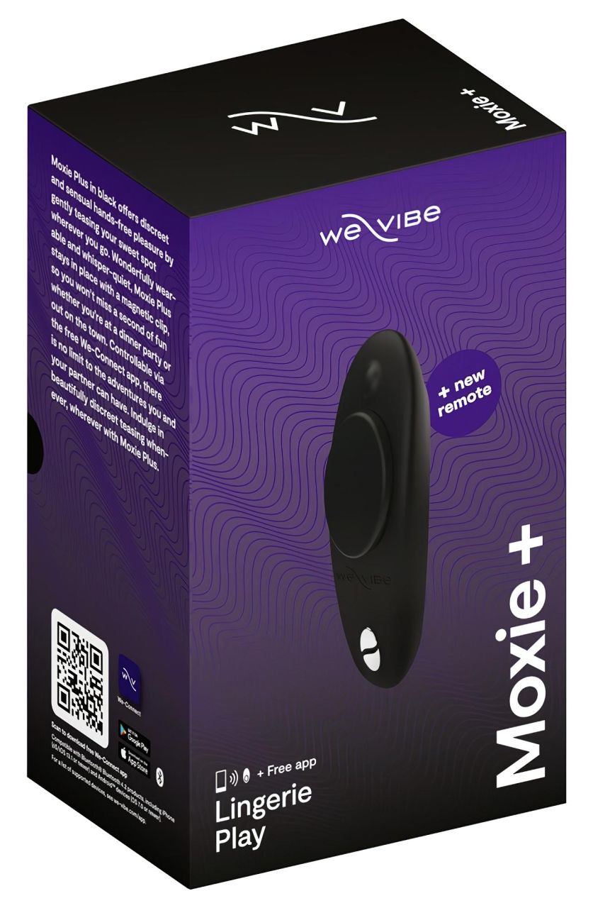 We-Vibe Moxie+ - App- és távirányítós csiklóvibrátor (fekete)