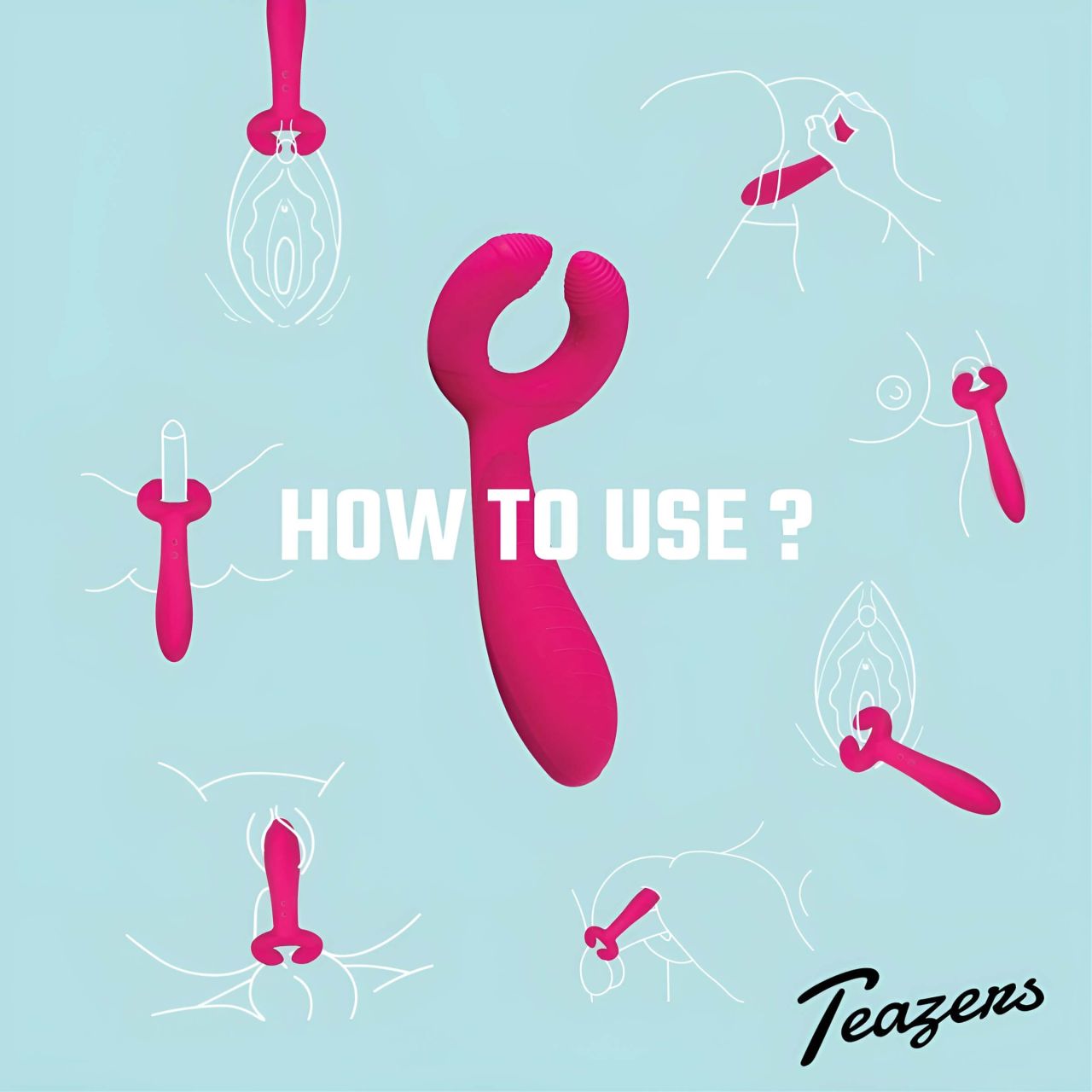 EasyToys Couple - akkus, vízálló párvibrátor (pink)