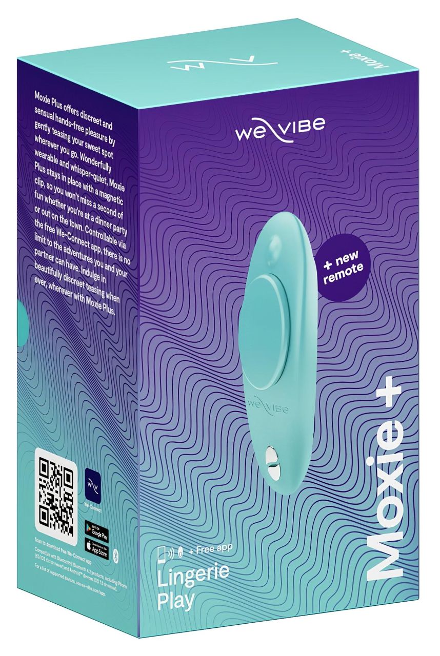 We-Vibe Moxie+ - App- és távirányítós csiklóvibrátor (türkiz)