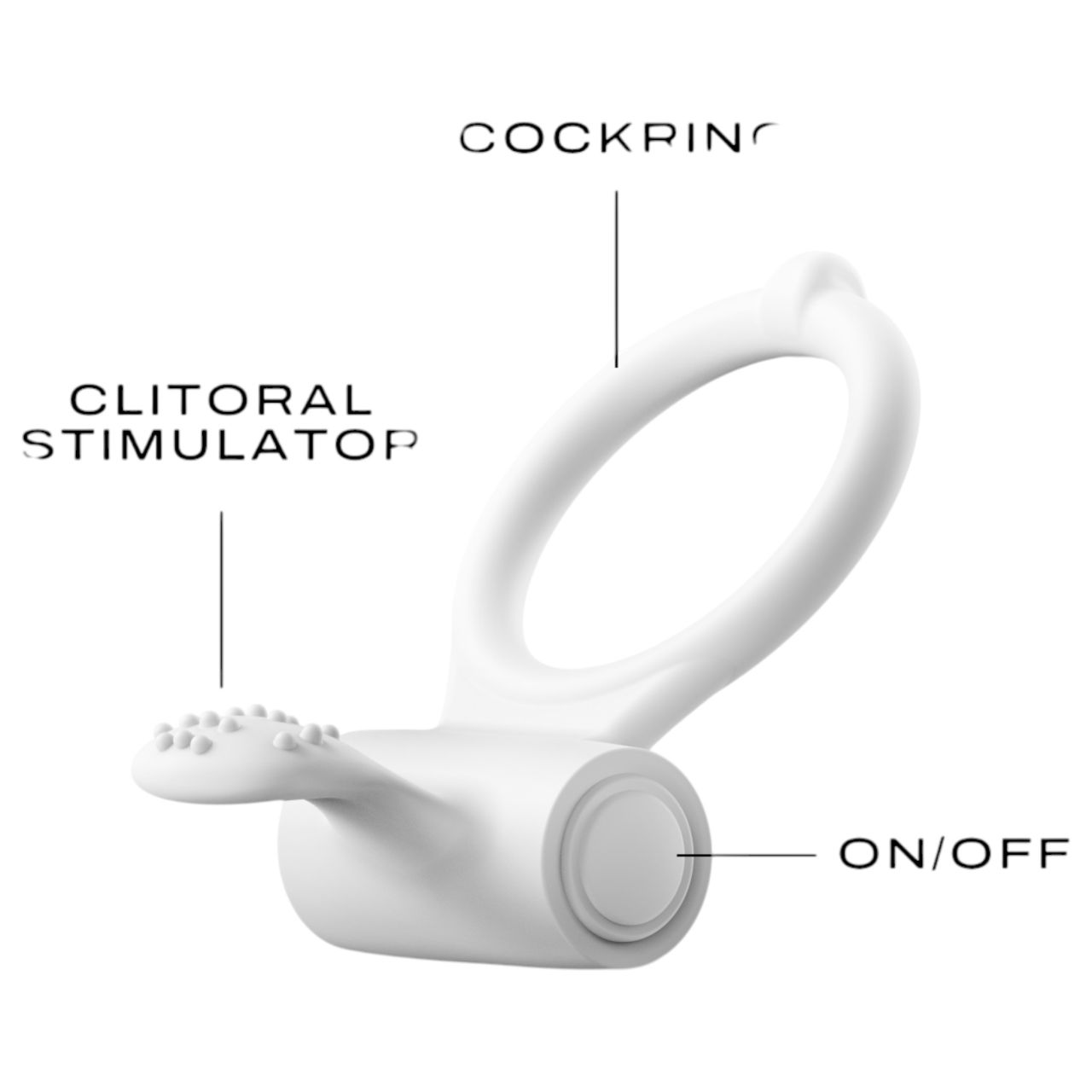Dorcel - foszforeszkáló vibrációs péniszgyűrű (fehér) Dorcel - foszforeszkáló vibrációs péniszgyűrű (fehér)
