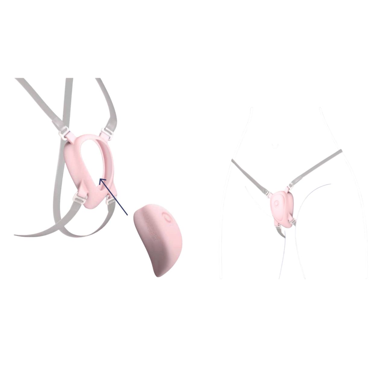 LUXUS Wearable Harness - testhám pótcsomag LuxHer-hez (rózsaszín)