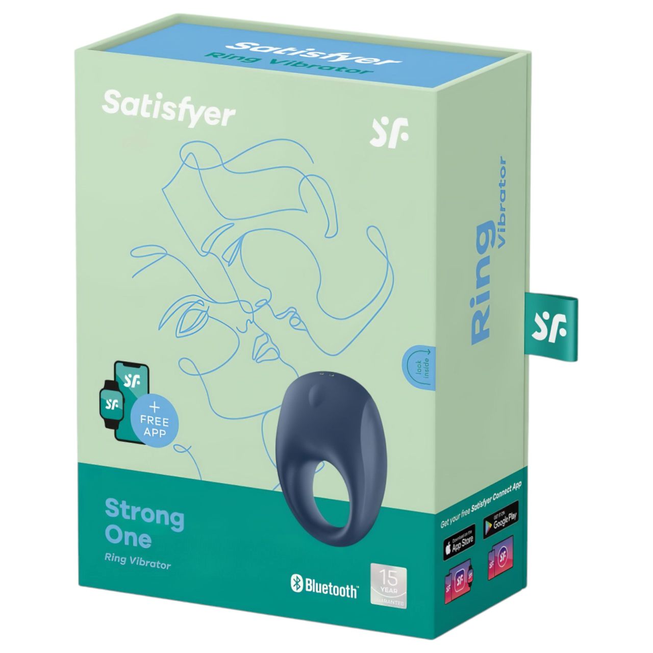 Satisfyer Strong One - App-vezérelt vibrációs péniszgyűrű, férfiaknak (kék) Satisfyer Strong One - App-vezérelt vibrációs péniszgyűrű, férfiaknak (kék)