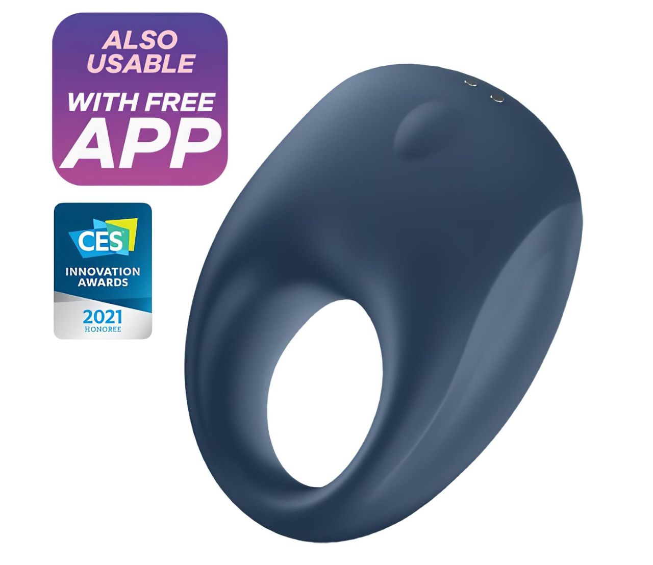 Satisfyer Strong One - App-vezérelt vibrációs péniszgyűrű, férfiaknak (kék) Satisfyer Strong One - App-vezérelt vibrációs péniszgyűrű, férfiaknak (kék)