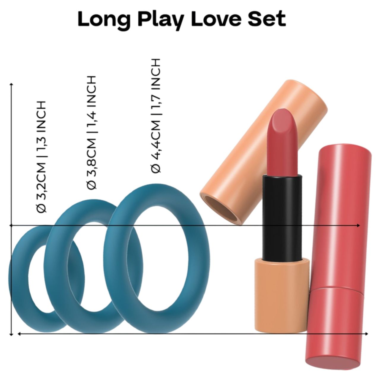 Dreamtoys Love Signal - péniszgyűrű szett (többszínű)