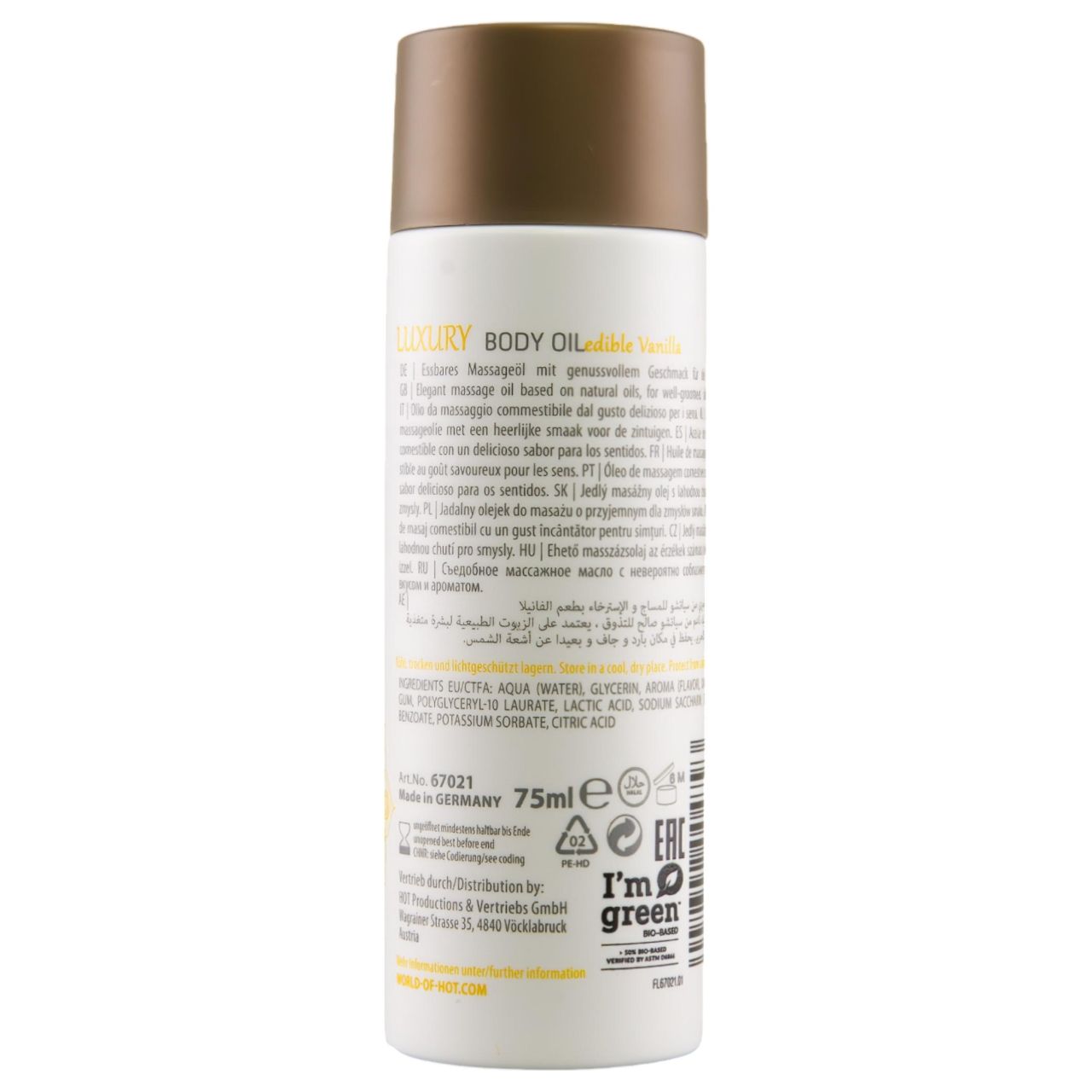 HOT - Shiatsu Luxury - ehető masszázsolaj - vanília (75 ml) HOT - Shiatsu Luxury - ehető masszázsolaj - vanília (75 ml)