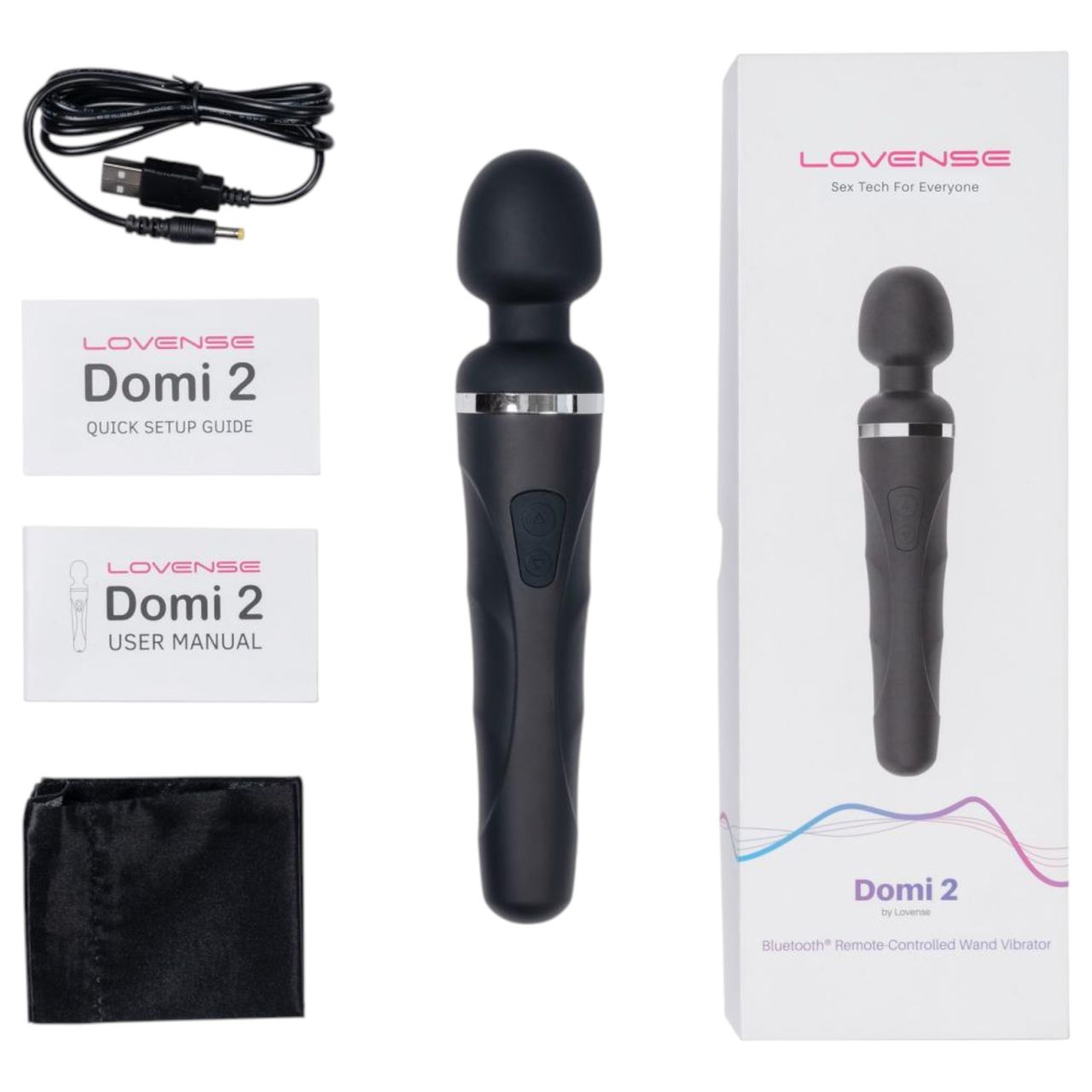 Lovense Domi 2 - App-vezérelt masszírozó vibrátor (fekete) Lovense Domi 2 - App-vezérelt masszírozó vibrátor (fekete)