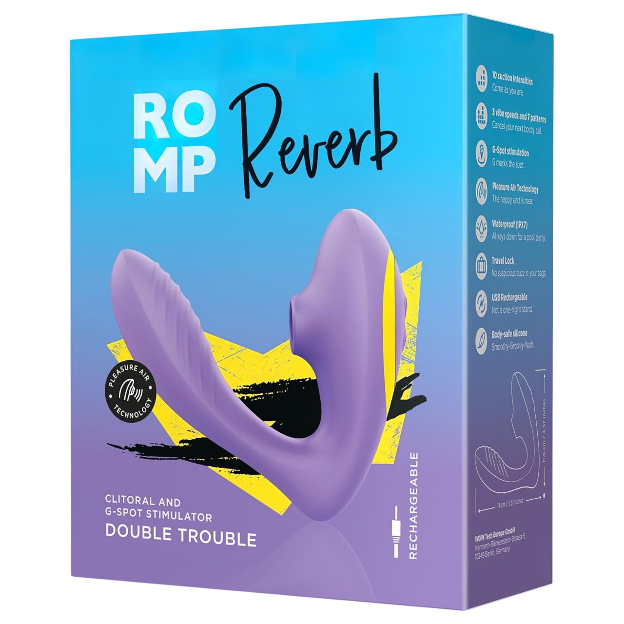 ROMP Reverb - léghullámos 2in1 G-pont vibrátor (lila) ROMP Reverb - léghullámos 2in1 G-pont vibrátor (lila)