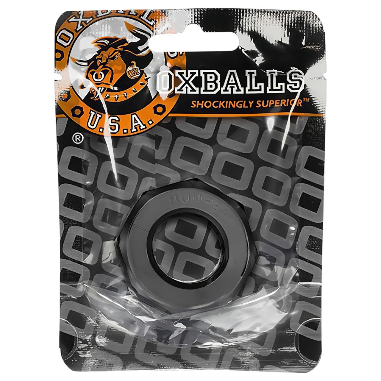 OXBALLS - extra erős péniszgyűrű (fekete)