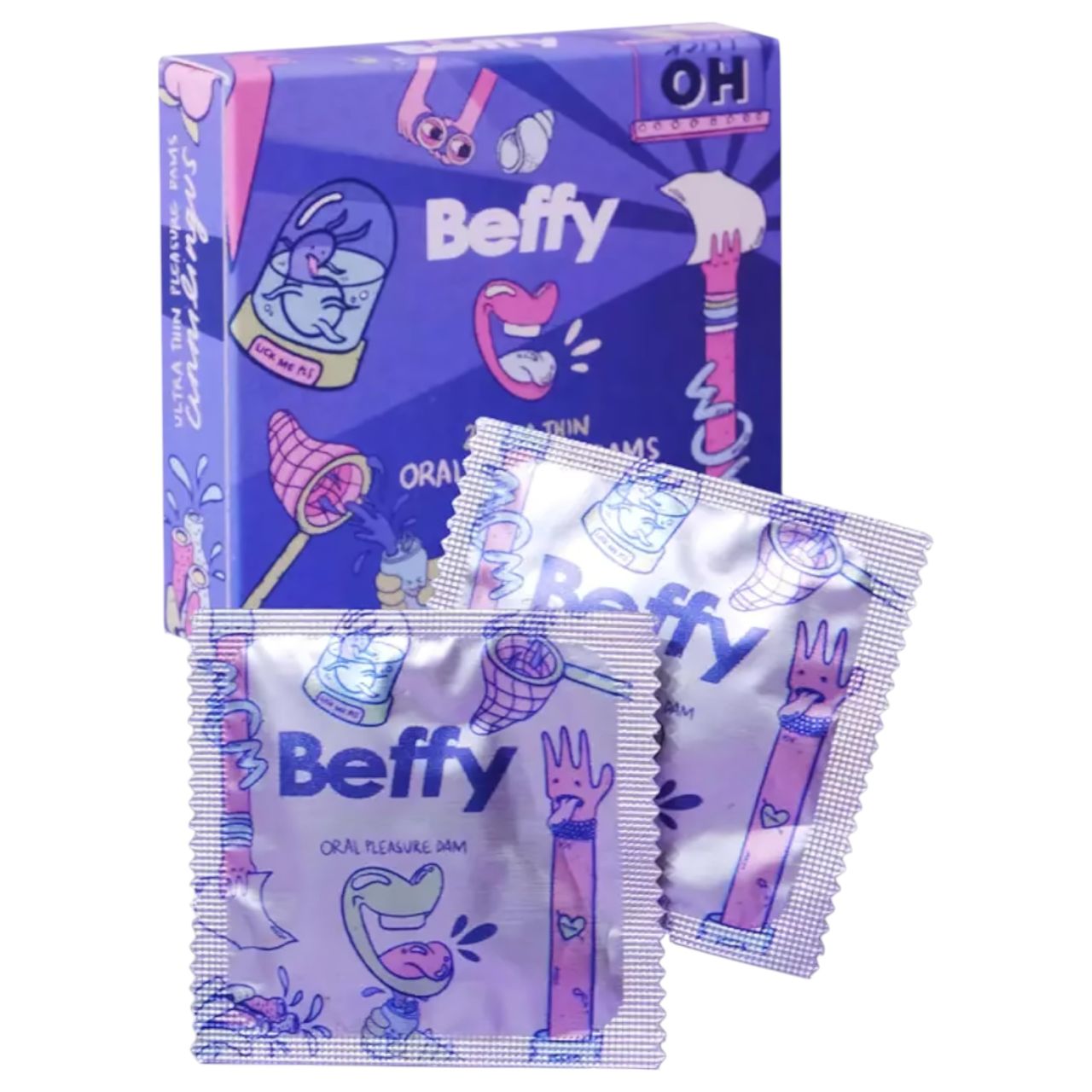 Beffy ultra vékony nyalókendő - latex óvókendő,(2 db) Beffy ultra vékony nyalókendő - latex óvókendő,(2 db)
