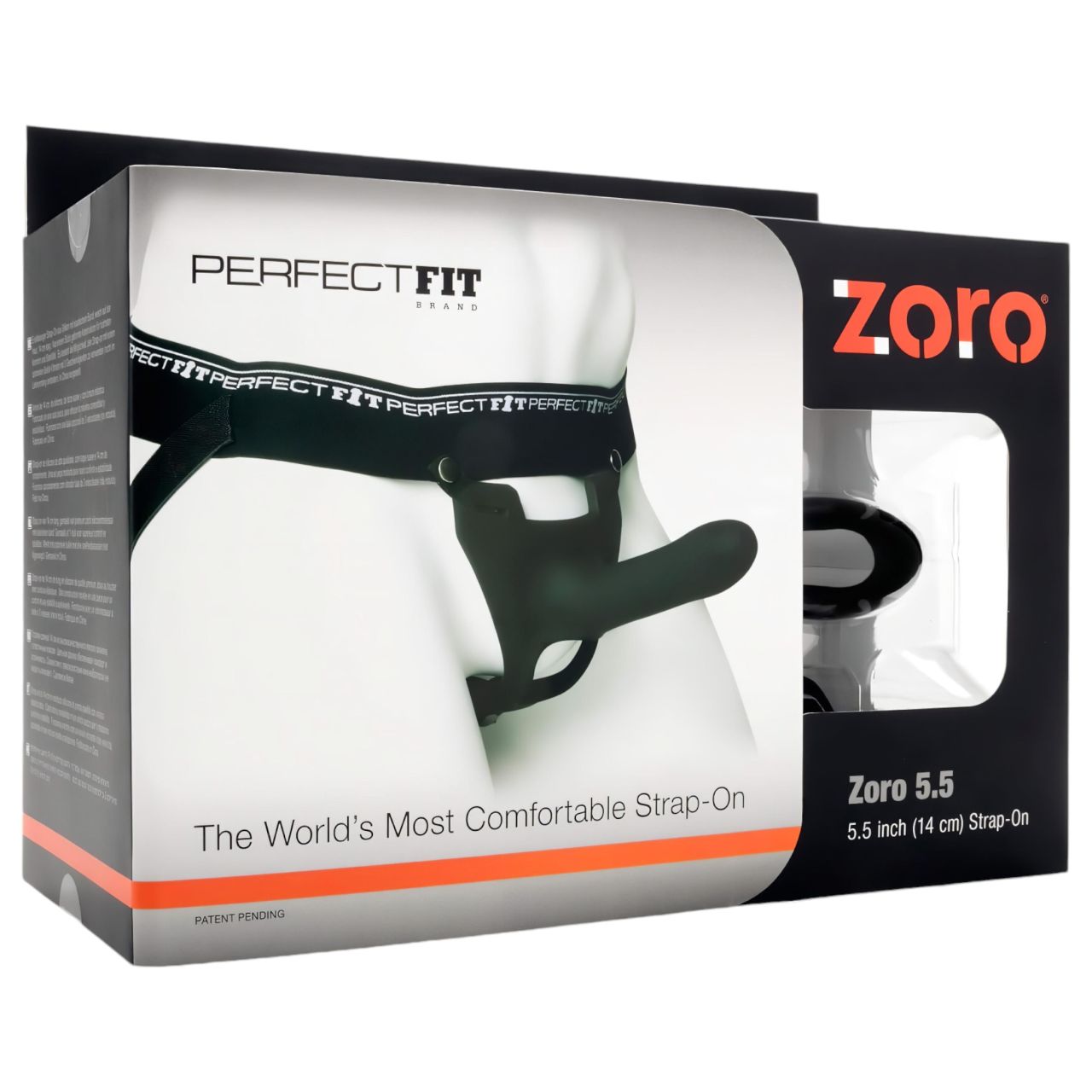 / Perfect Fit ZORO 5.5- felcsatolható dildó (14 cm, fekete) / Perfect Fit ZORO 5.5- felcsatolható dildó (14 cm, fekete)