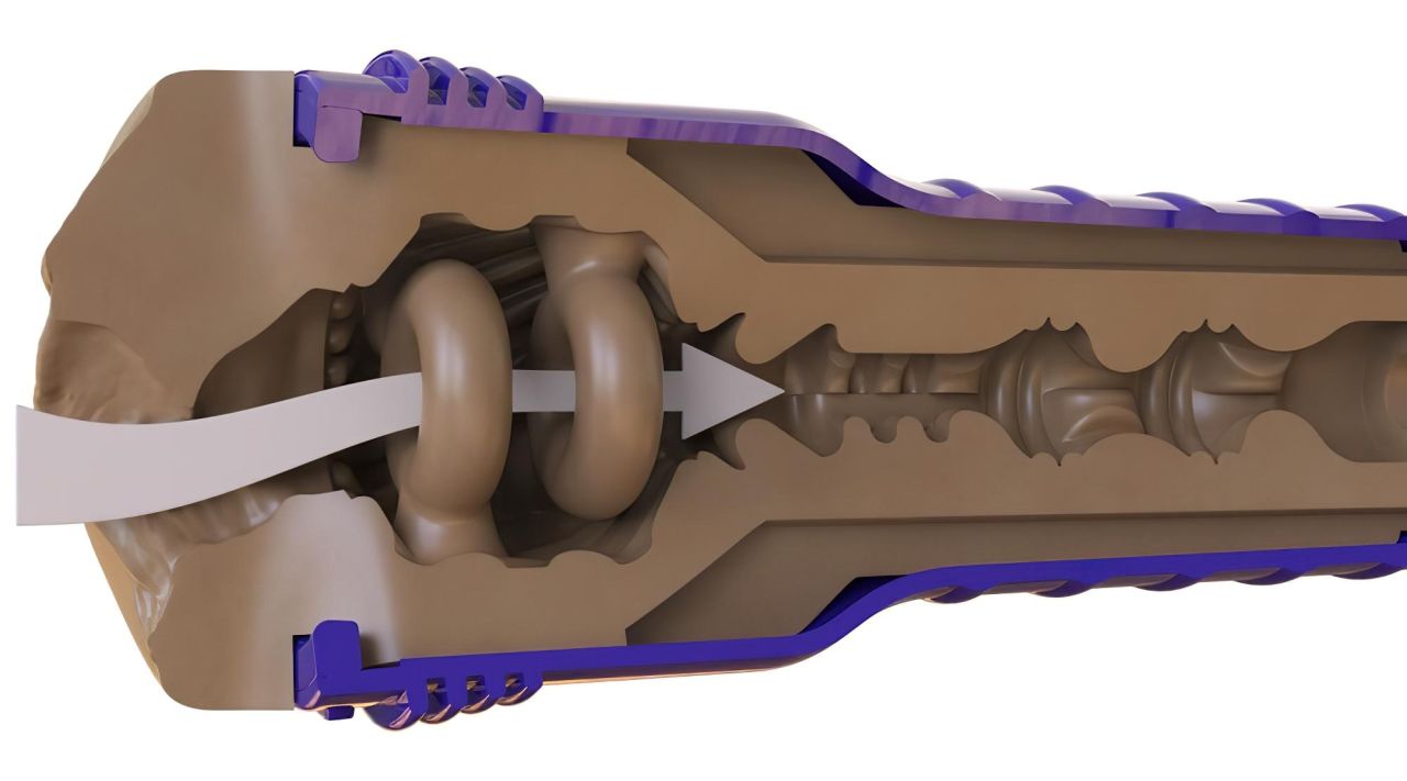 Fleshlight Boost Bang - élethű művagina maszturbátor (barna)