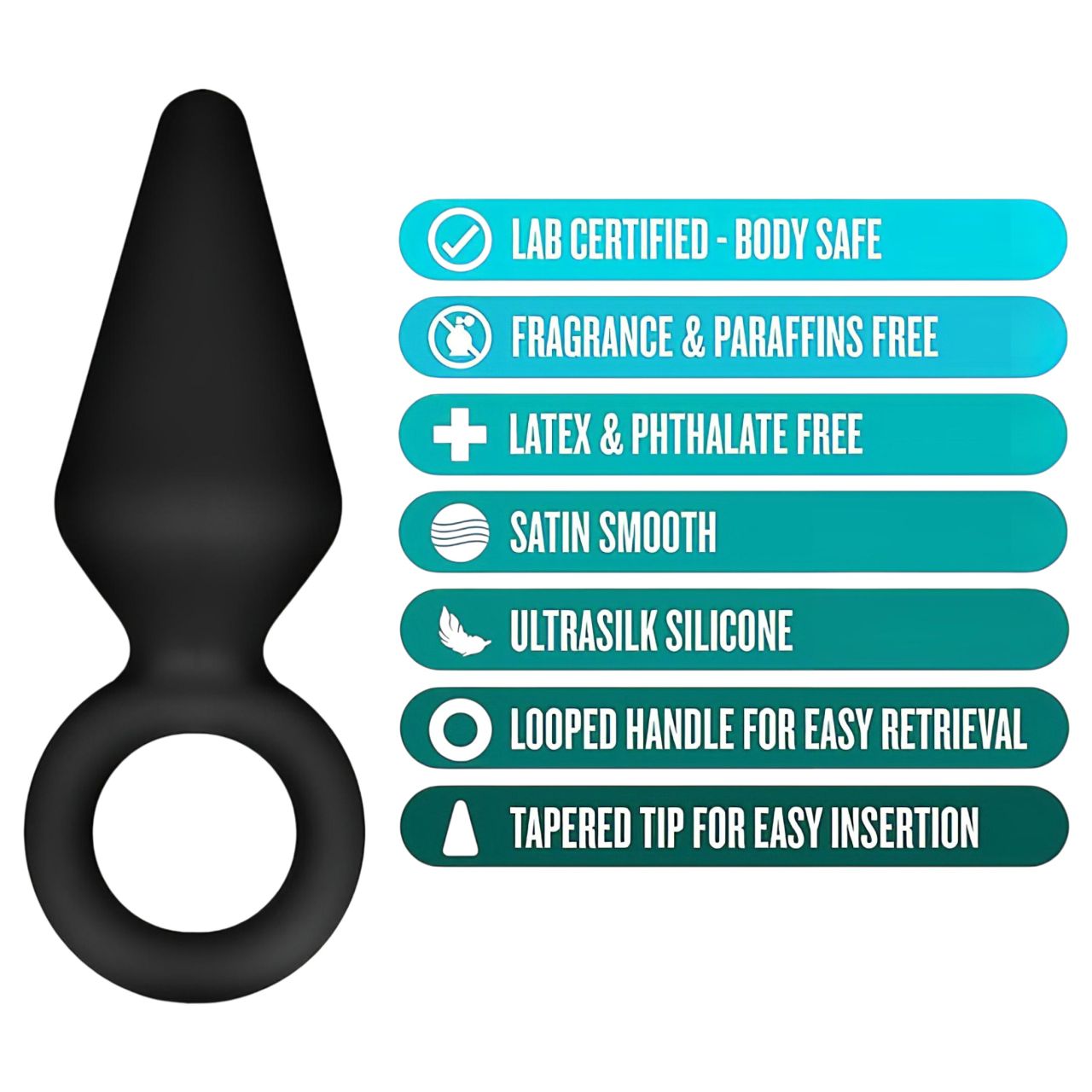 Anal Adventures Platinum S - anál plug (fekete) - kicsi Anal Adventures Platinum S - anál plug (fekete) - kicsi