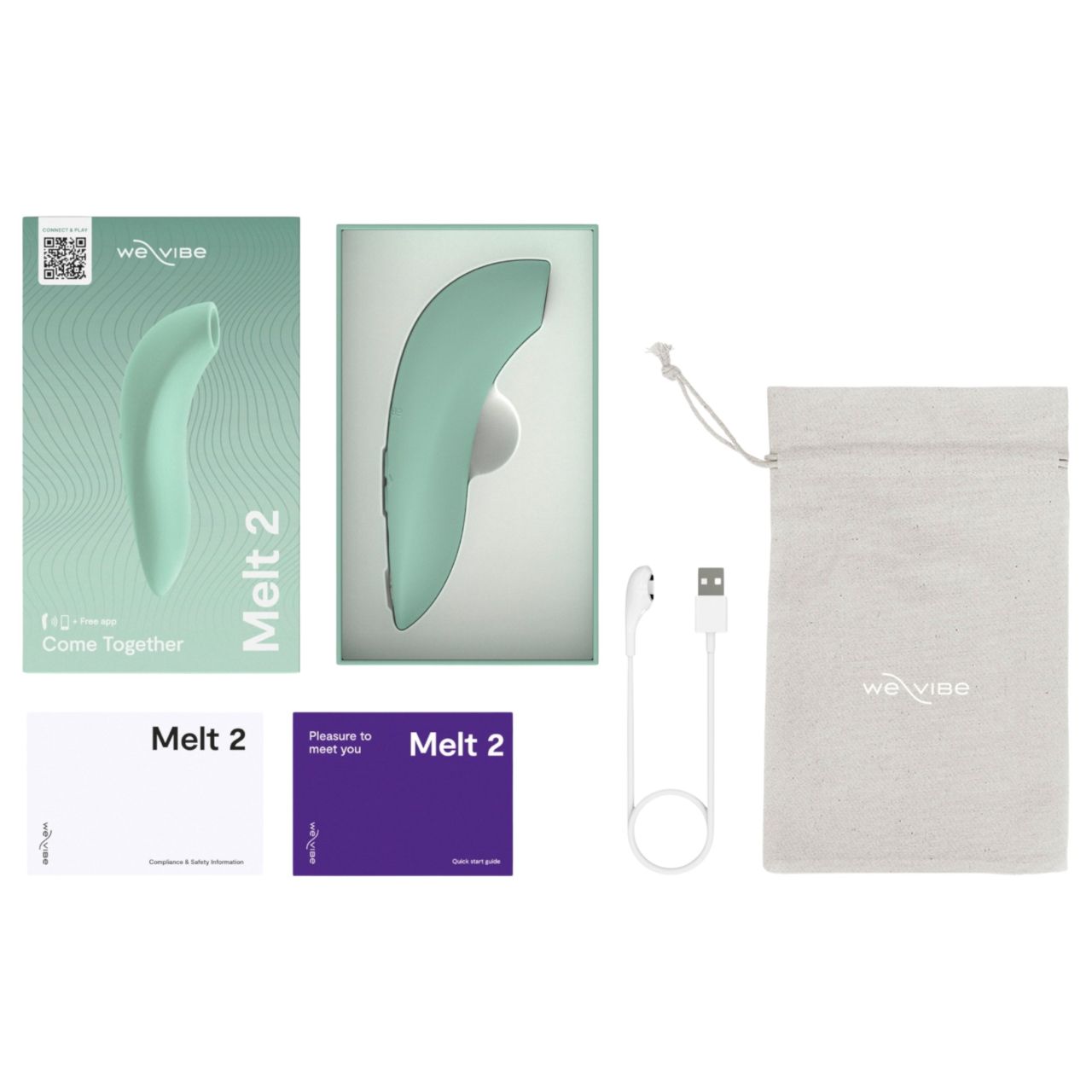 We-Vibe Melt 2 - App-vezérelt léghullámos csiklóizgató (türkiz) We-Vibe Melt 2 - App-vezérelt léghullámos csiklóizgató (türkiz)