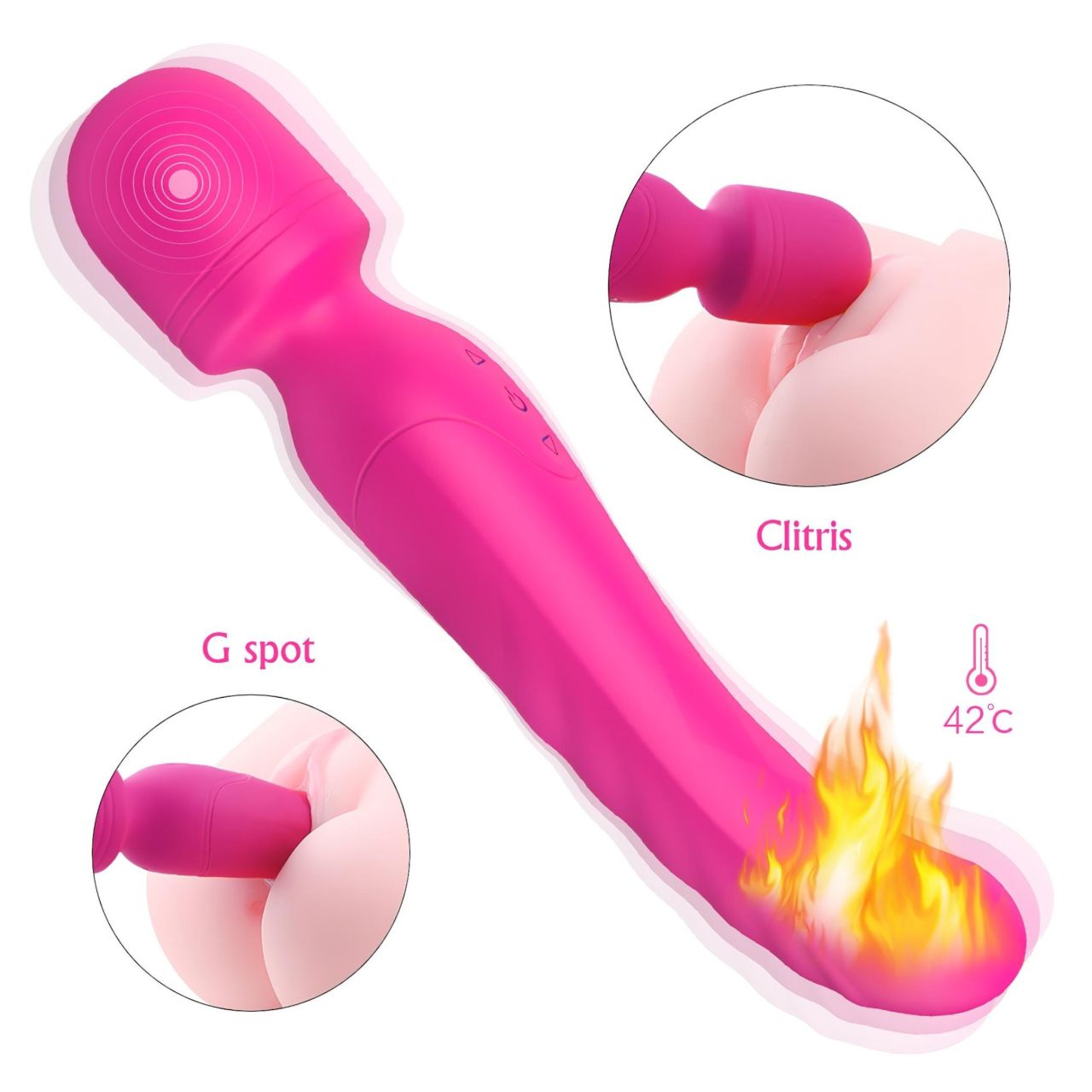Sex HD Iris - 2 motoros melegítő masszírozó vibrátor (pink) Sex HD Iris - 2 motoros melegítő masszírozó vibrátor (pink)