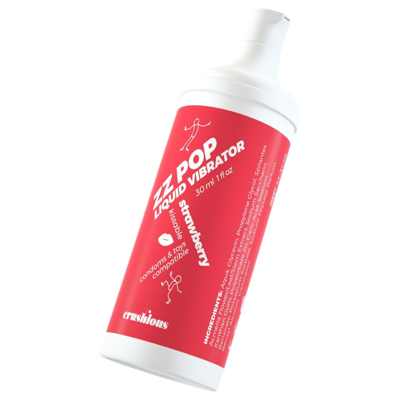 Crushious ZZ Pop - csókolható folyékony vibrátor eper (30ml) Crushious ZZ Pop - csókolható folyékony vibrátor eper (30ml)