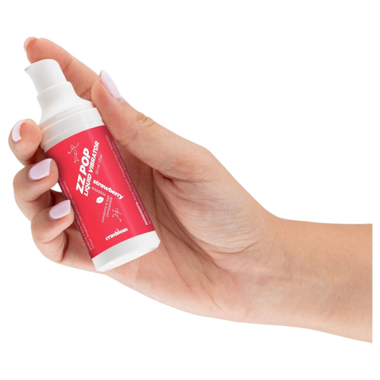 Crushious ZZ Pop - csókolható folyékony vibrátor eper (30ml) Crushious ZZ Pop - csókolható folyékony vibrátor eper (30ml)
