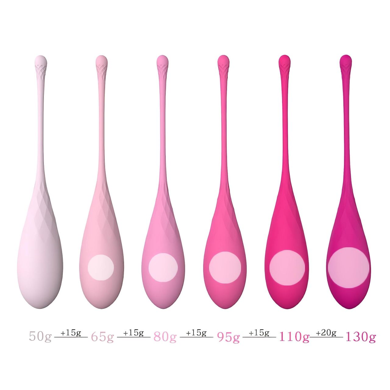 Sex HD Eggs - 6 db-os kegel golyó szett (pink) Sex HD Eggs - 6 db-os kegel golyó szett (pink)