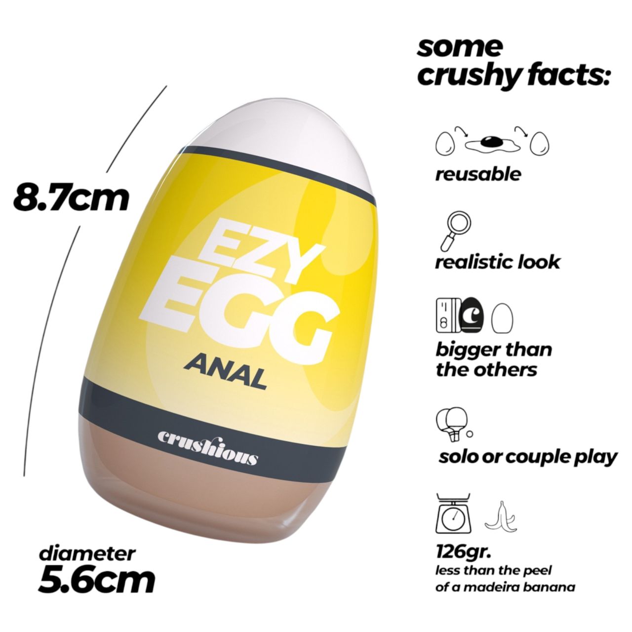 Crushious Ezy Egg Anal - maszturbátor tojás (testszínű) Crushious Ezy Egg Anal - maszturbátor tojás (testszínű)
