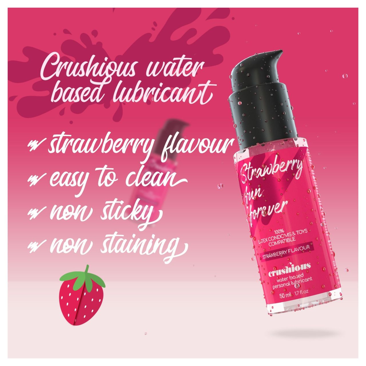 Crushious - vízbázisú síkosító, eper (50ml) Crushious - vízbázisú síkosító, eper (50ml)