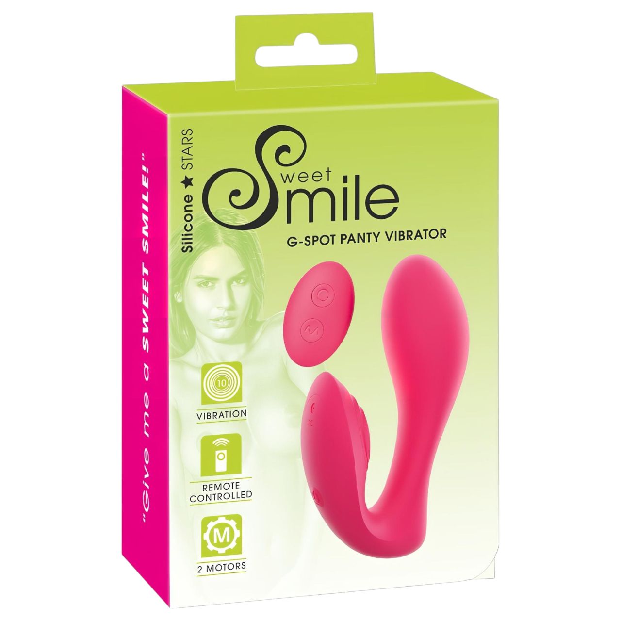 SMILE Panty - hordható akkus, rádiós 2in1 vibrátor (pink)