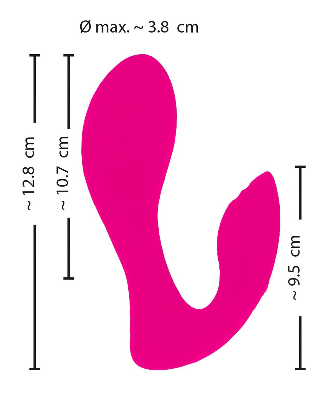 SMILE Panty - hordható akkus, rádiós 2in1 vibrátor (pink)