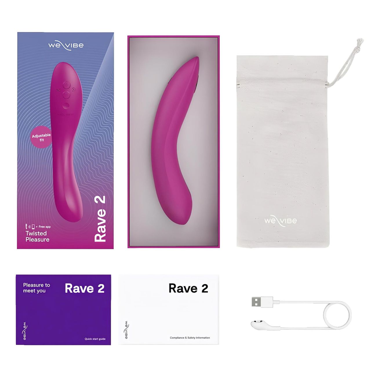 We-Vibe Rave 2 - App-vezérelt G-pont vibrátor (pink)