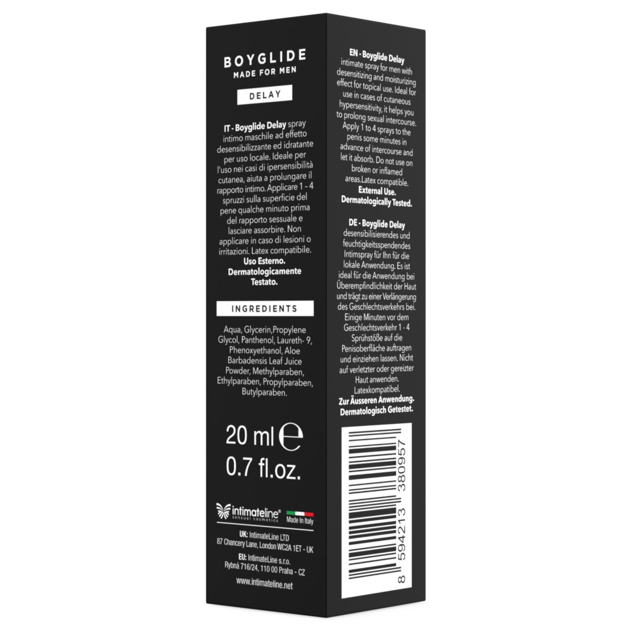 Intimateline Boyglide - késleltető spray férfiaknak (20ml)