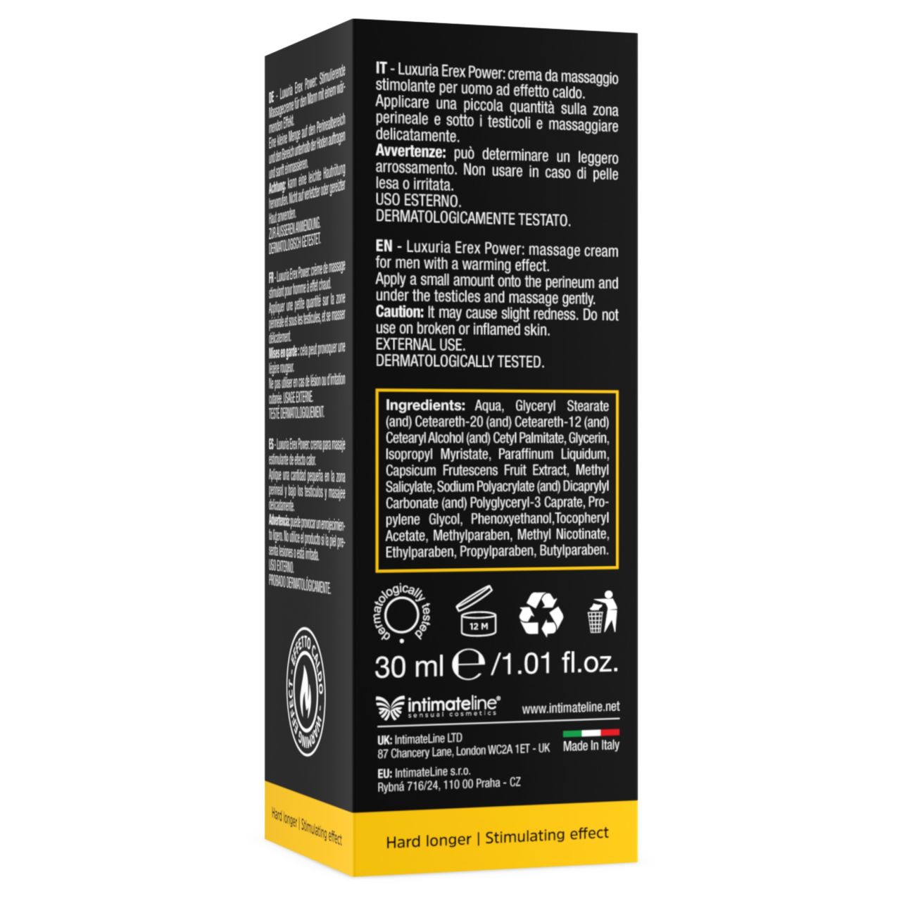 Intimateline Luxuria Erex Power - stimuláló intim krém (30ml)