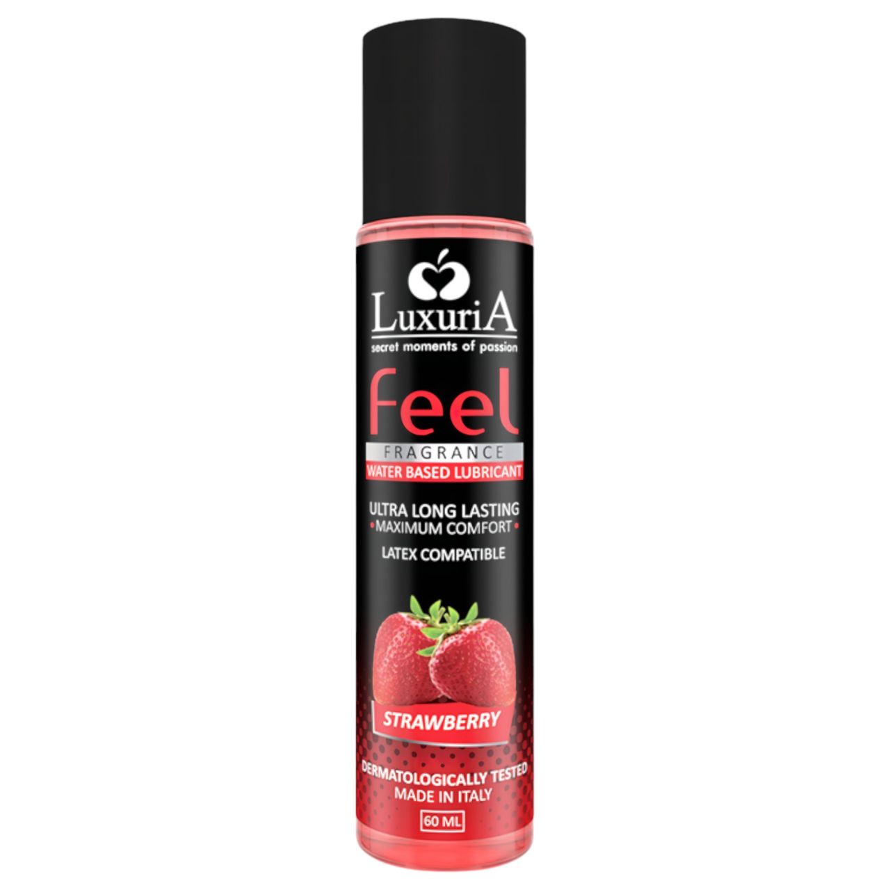 LuxuriA Feel Strawberry - vízbázisú síkosító - eper (60 ml) LuxuriA Feel Strawberry - vízbázisú síkosító - eper (60 ml)
