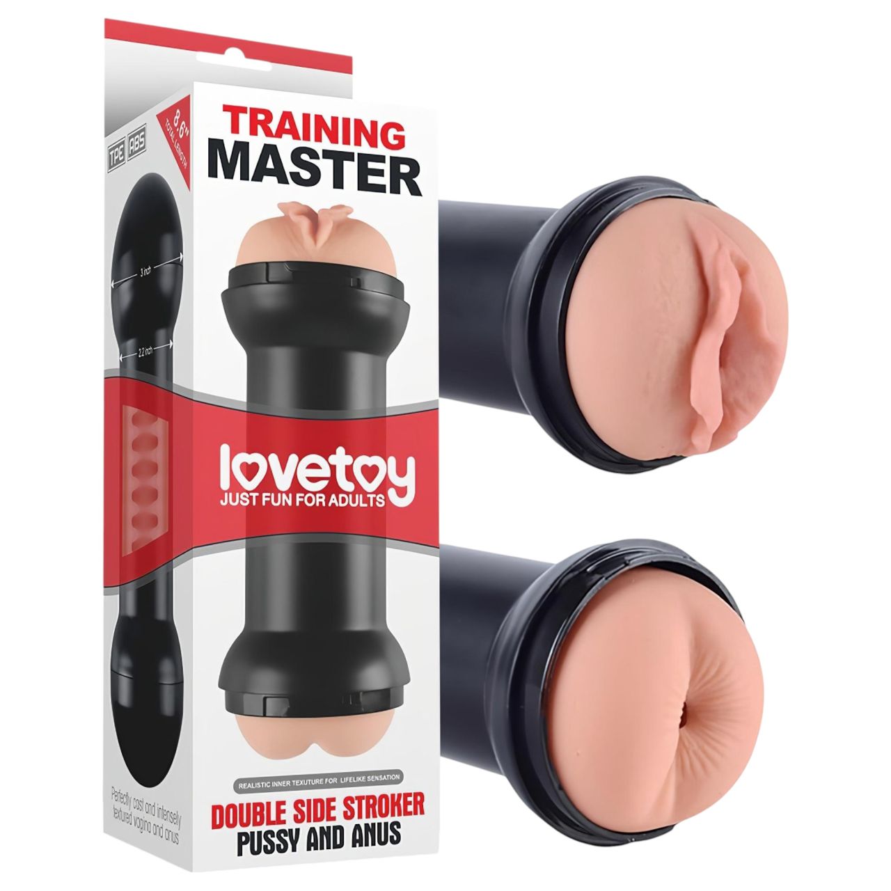 Lovetoy - punci és popsi maszturbátor (testszínű)