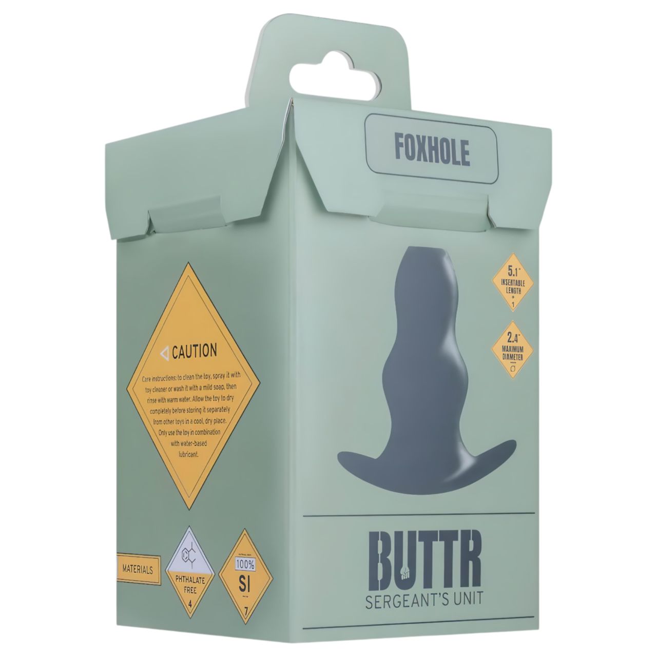 BUTTR Foxhole - üreges análtágító dildó (fekete) BUTTR Foxhole - üreges análtágító dildó (fekete)