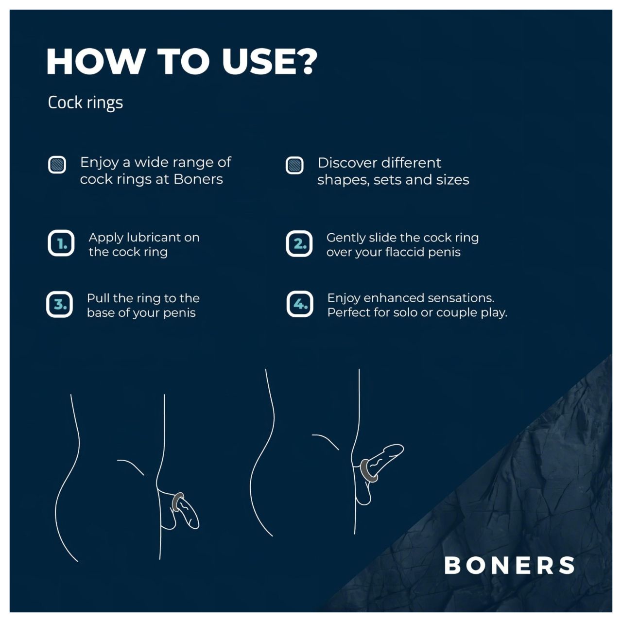 Boners - szilikon péniszgyűrű szett - 3 db (szürke) Boners - szilikon péniszgyűrű szett - 3 db (szürke)