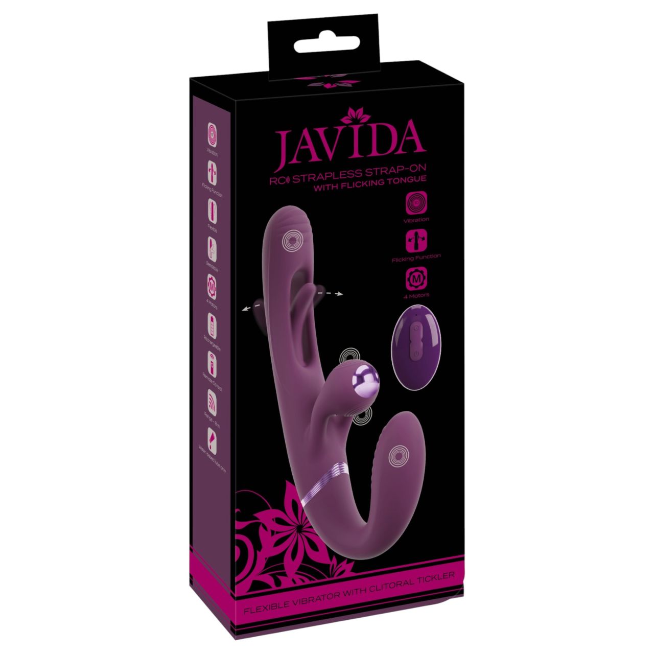 Javida - pánt nélküli felcsatolható párvibrátor (lila) Javida - pánt nélküli felcsatolható párvibrátor (lila)