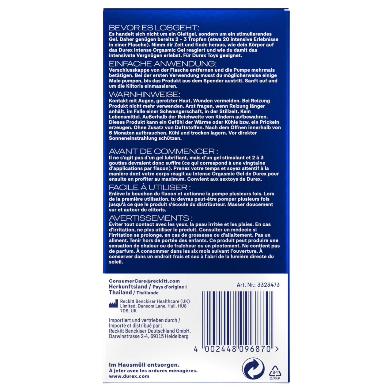 Durex Intense Orgasmic - csiklóizgató gél (10 ml)