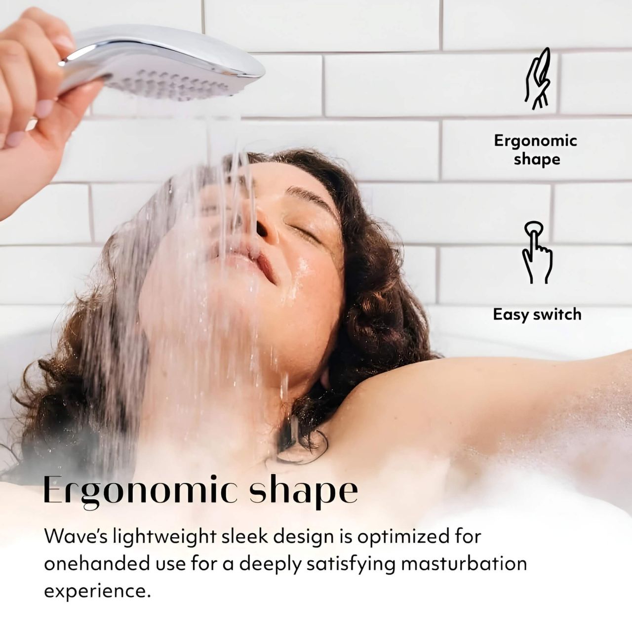 Womanizer Wave - masszírozó zuhanyfej (fekete) Womanizer Wave - masszírozó zuhanyfej (fekete)