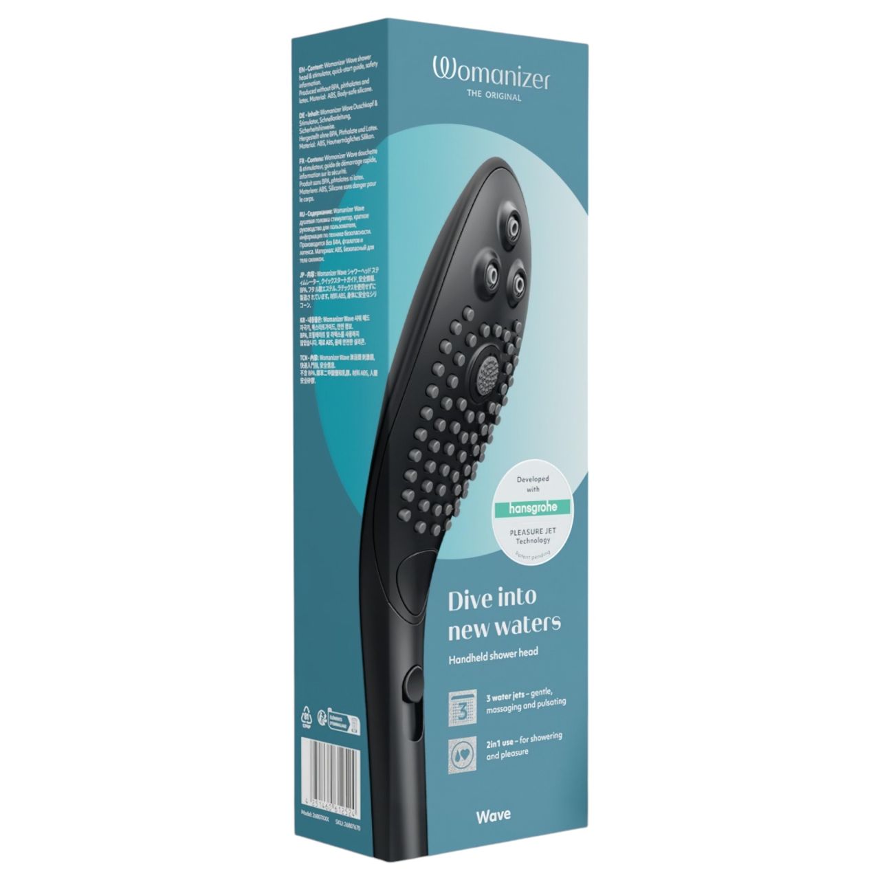 Womanizer Wave - masszírozó zuhanyfej (fekete) Womanizer Wave - masszírozó zuhanyfej (fekete)