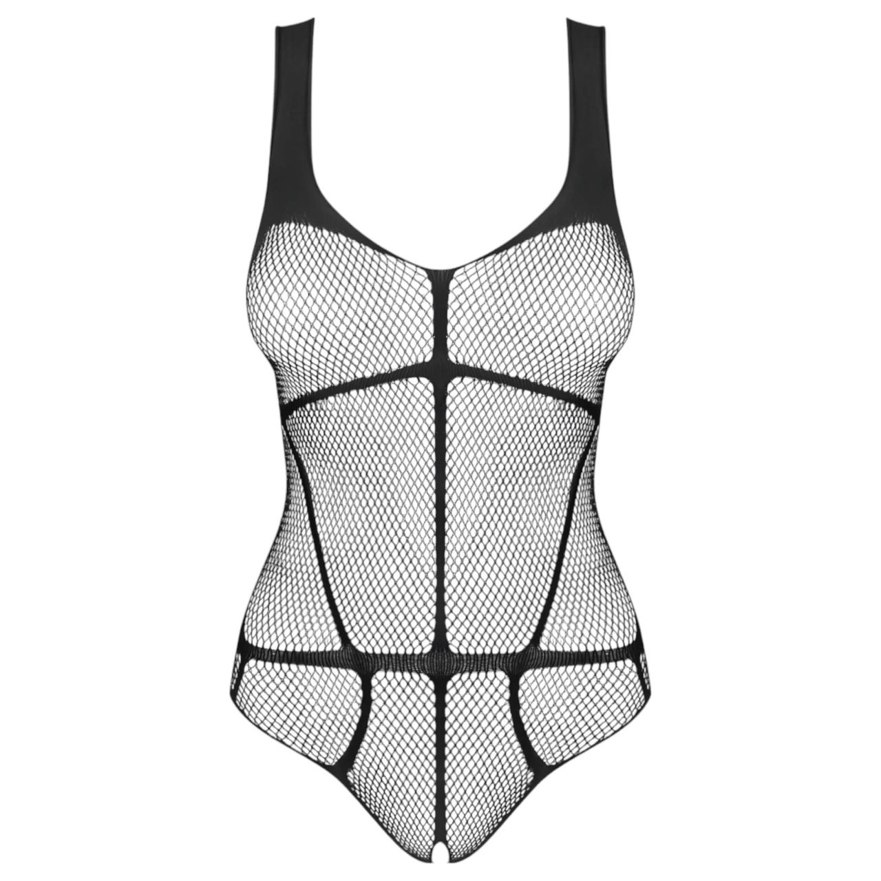 Obsessive B336 - átlátszó, nyitott fekete necc body (S-L) Obsessive B336 - átlátszó, nyitott fekete necc body (S-L)
