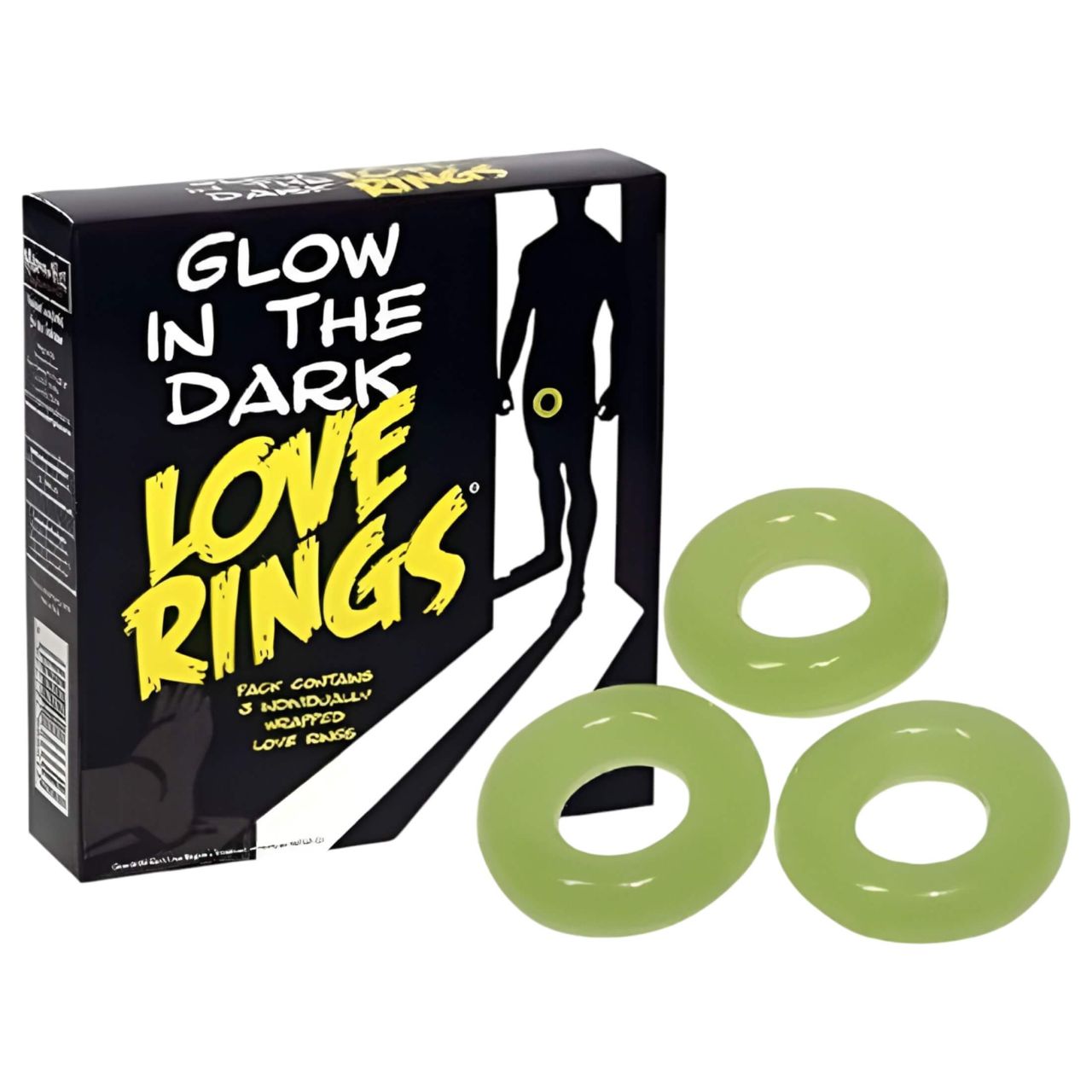 Love Rings - sötétben világító péniszgyűrű szett (3 db)