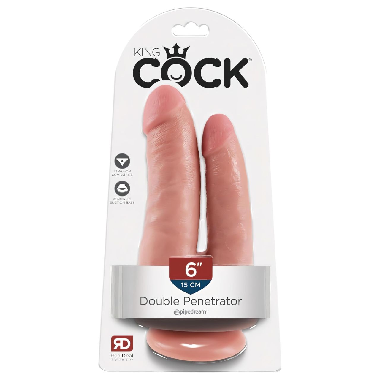 King Cock Double Penetrator - élethű dupla dildó (testszínű) King Cock Double Penetrator - élethű dupla dildó (testszínű)