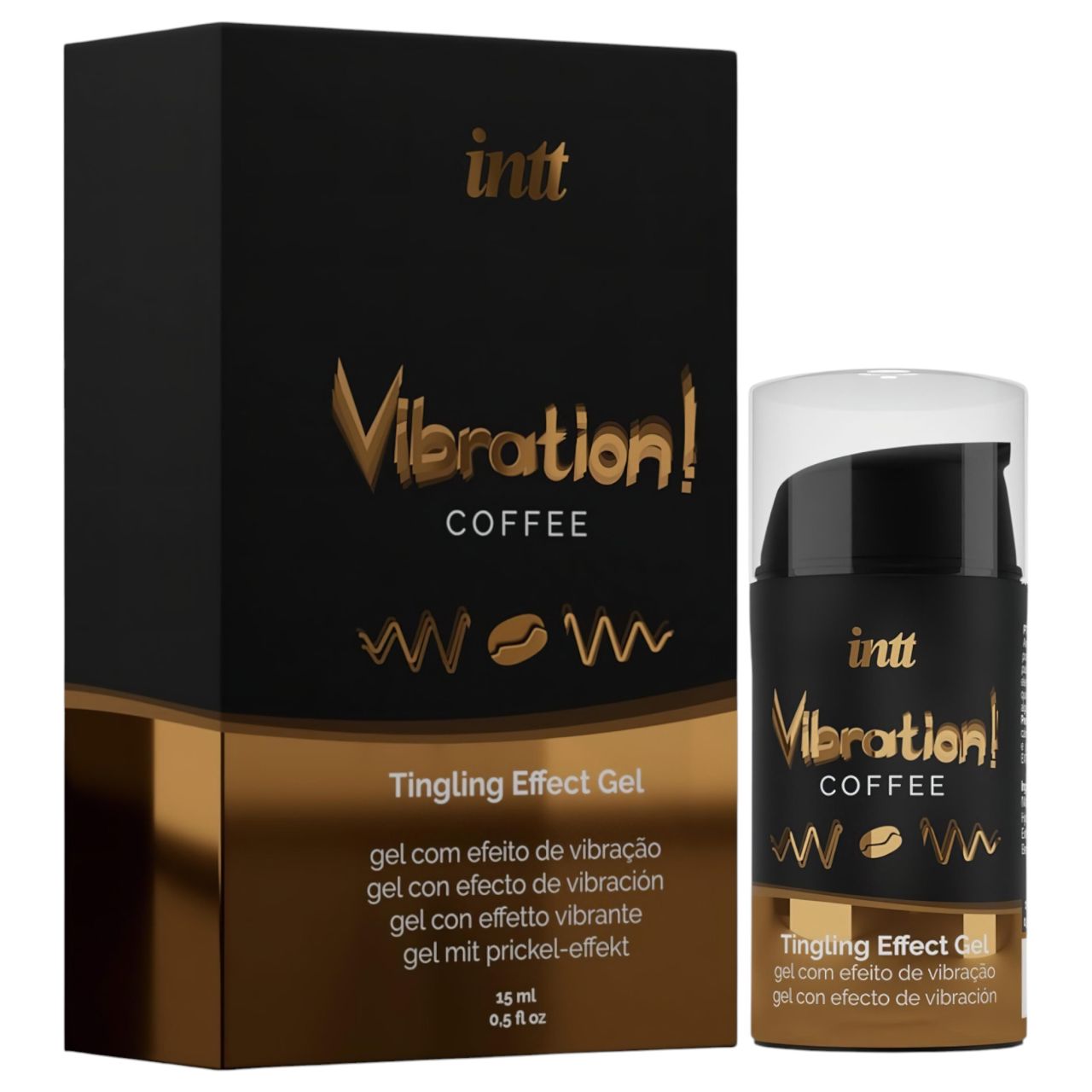 Intt Vibration! - folyékony vibrátor - kávé (15 ml)