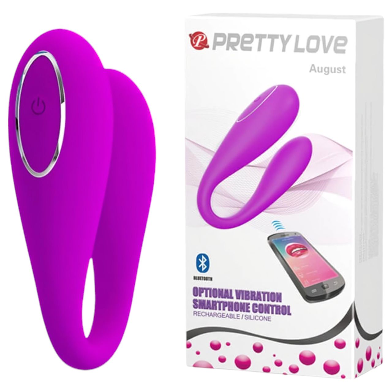 Pretty Love August - App-vezérelt G-pont és csiklóizgató vibrátor (pink) Pretty Love August - App-vezérelt G-pont és csiklóizgató vibrátor (pink)