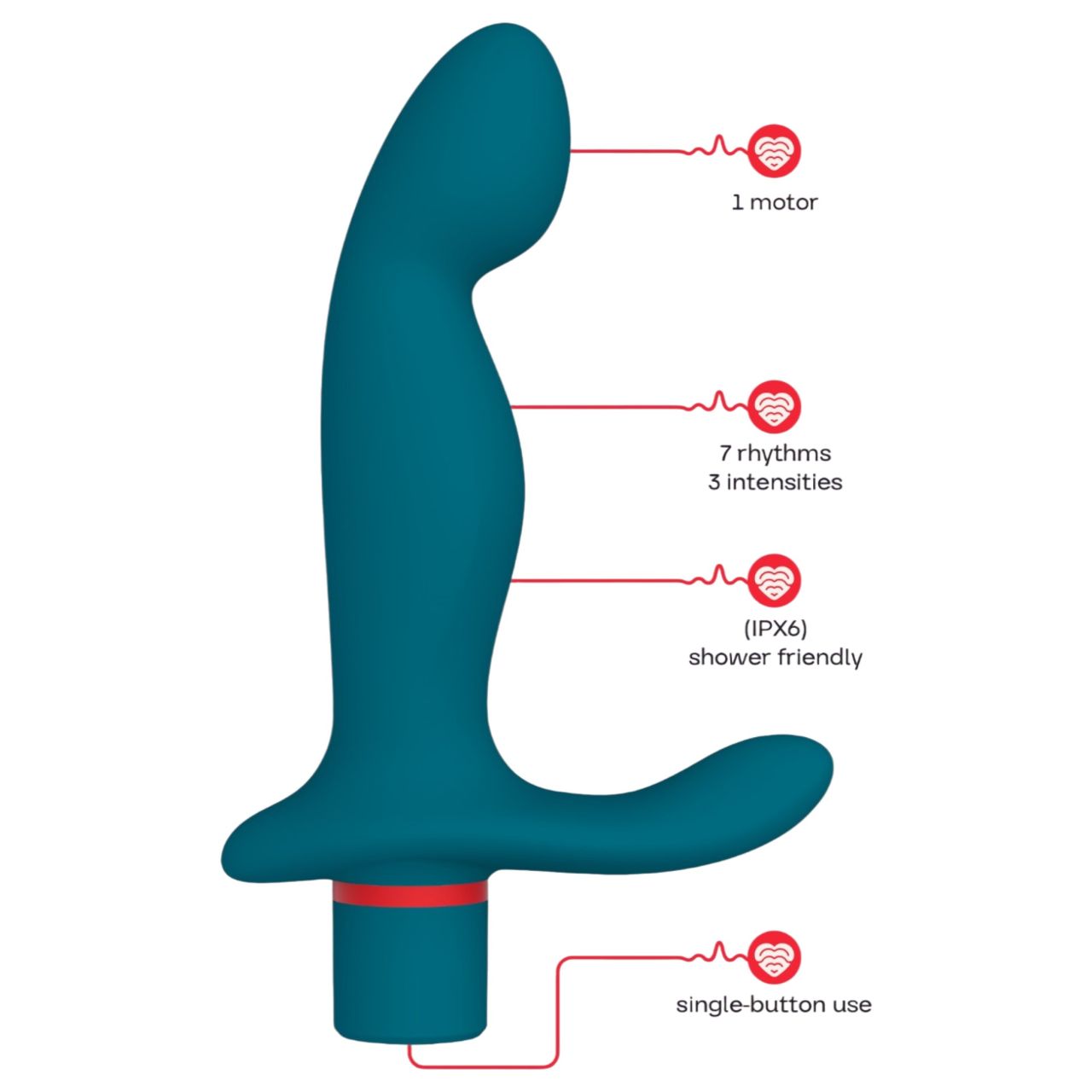 Dreamtoys Love Signal - prosztatamassírozó vibrátor (türkiz) Dreamtoys Love Signal - prosztatamassírozó vibrátor (türkiz)